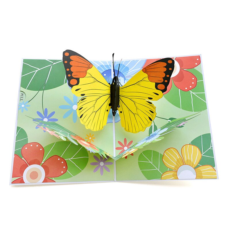 Joyeux Anniversaire Pop Up Carte Papillon 3d Pop Up Carte De Voeux