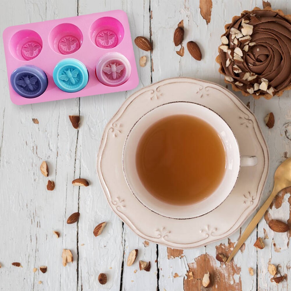 Diy silikonesæbeform isterning slik chokoladekage småkage cupcake forme rektangel blomst rose form til frossen mikrobølgeovn