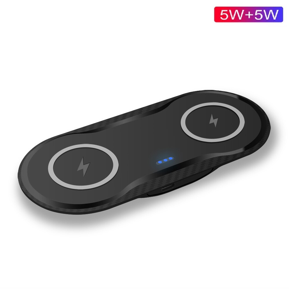 FDGAO 2 in 1 20W Dual Seat Qi Wireless Charger for Samsung S20 S10 Double Fast Charging Pad for iPhone 11 XS XR X 8 Airpods Pro: Style 4