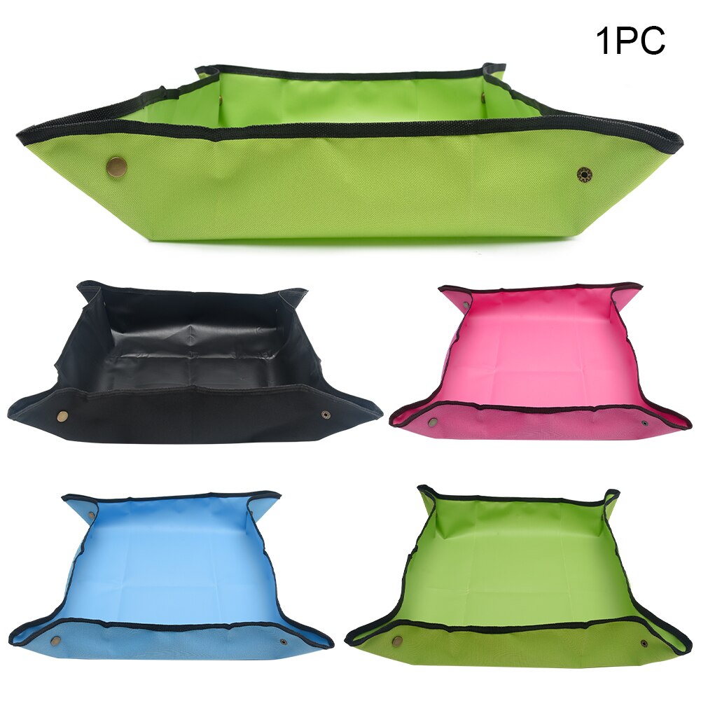 Lona para trasplantar de jardín, tela impermeable reutilizable para plantas de interior, tapete cuadrado para macetas, plegable y portátil