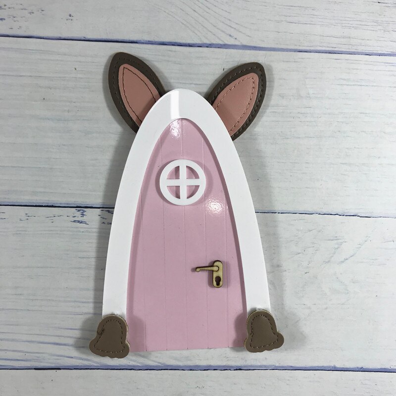 Hand Made pink Arch Fairy door great for girls miniature magic fairies tooth fairy door Set Dust Welcome Mat Feet Printer: Bunny door