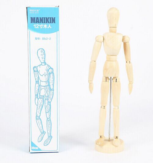 1pcs/set 12inch 30cm Paint Sketch Model People Wooden Man Drawing Model School Supplies Art Supplies Art Set ASS037
