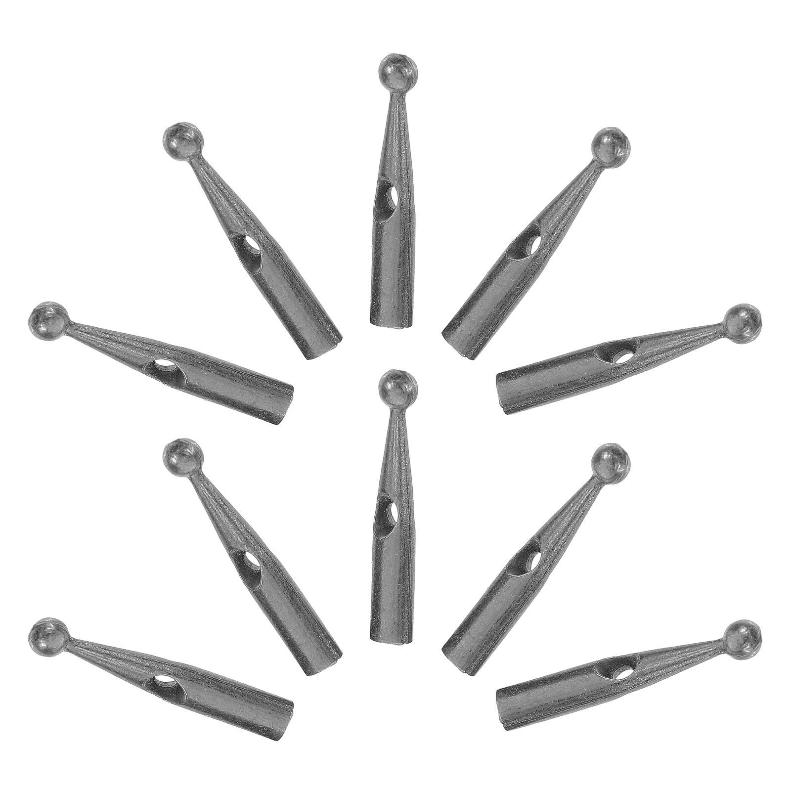 10 stück robuste metall-ersatzkappen für sonnenschirme, inklusive klappspitzen.