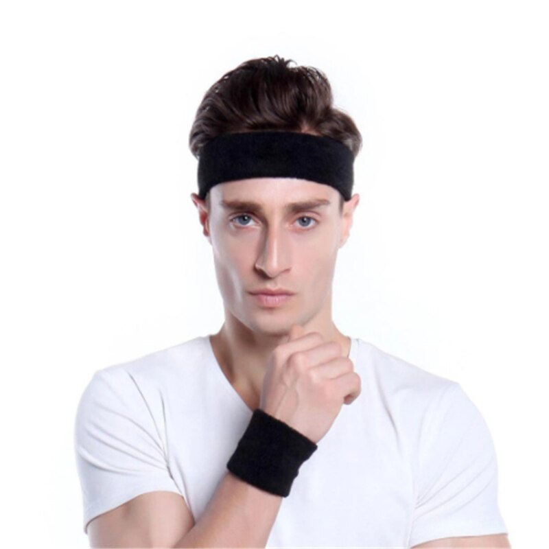 Katoen Elastische Zweetband Basketbal Sport Hoofdband Vrouwen Mannen Gym Fitness Zweet Haarband Volleybal Tennis Running