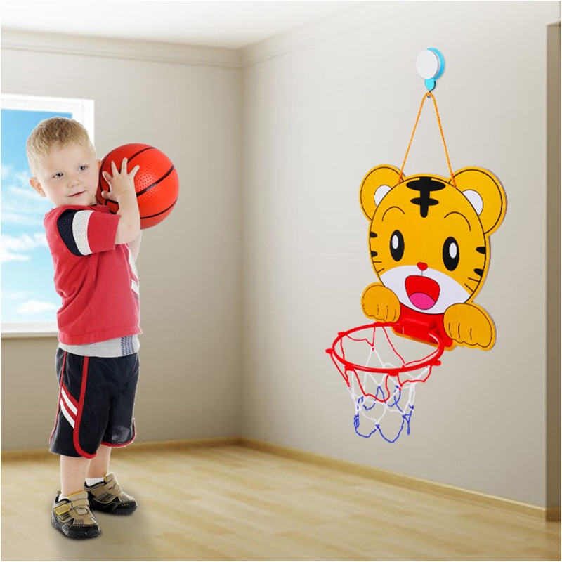 Basketbal Mand Voor Kinderen Kinderen Basketbal Speelgoed Cartoon Dieren Mand Indoor En Outdoor Educatief Sport Basketbal Hoepel