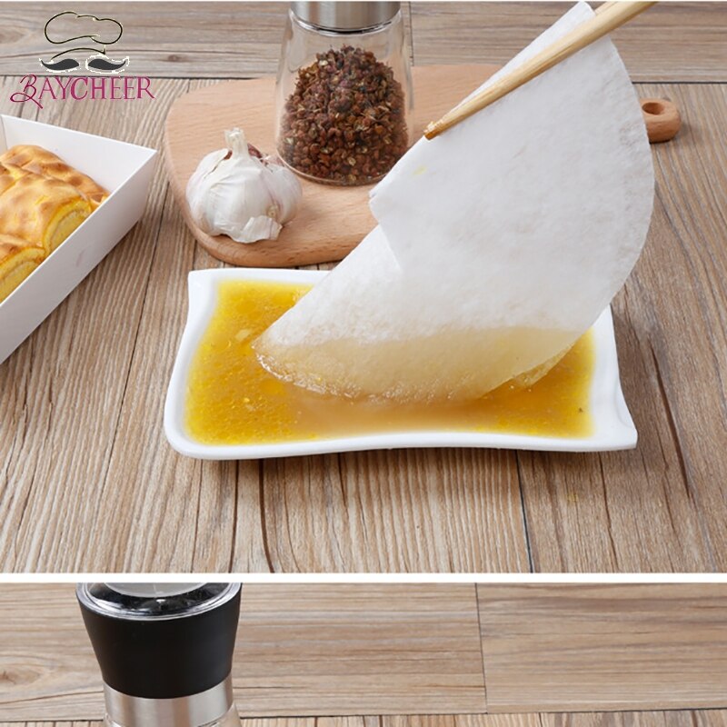 12 stk / sæt køkken bagning blødpapir suppe olieagtig film mad olieabsorberende bomuldssikker ikke-giftig mad olieabsorberende papir