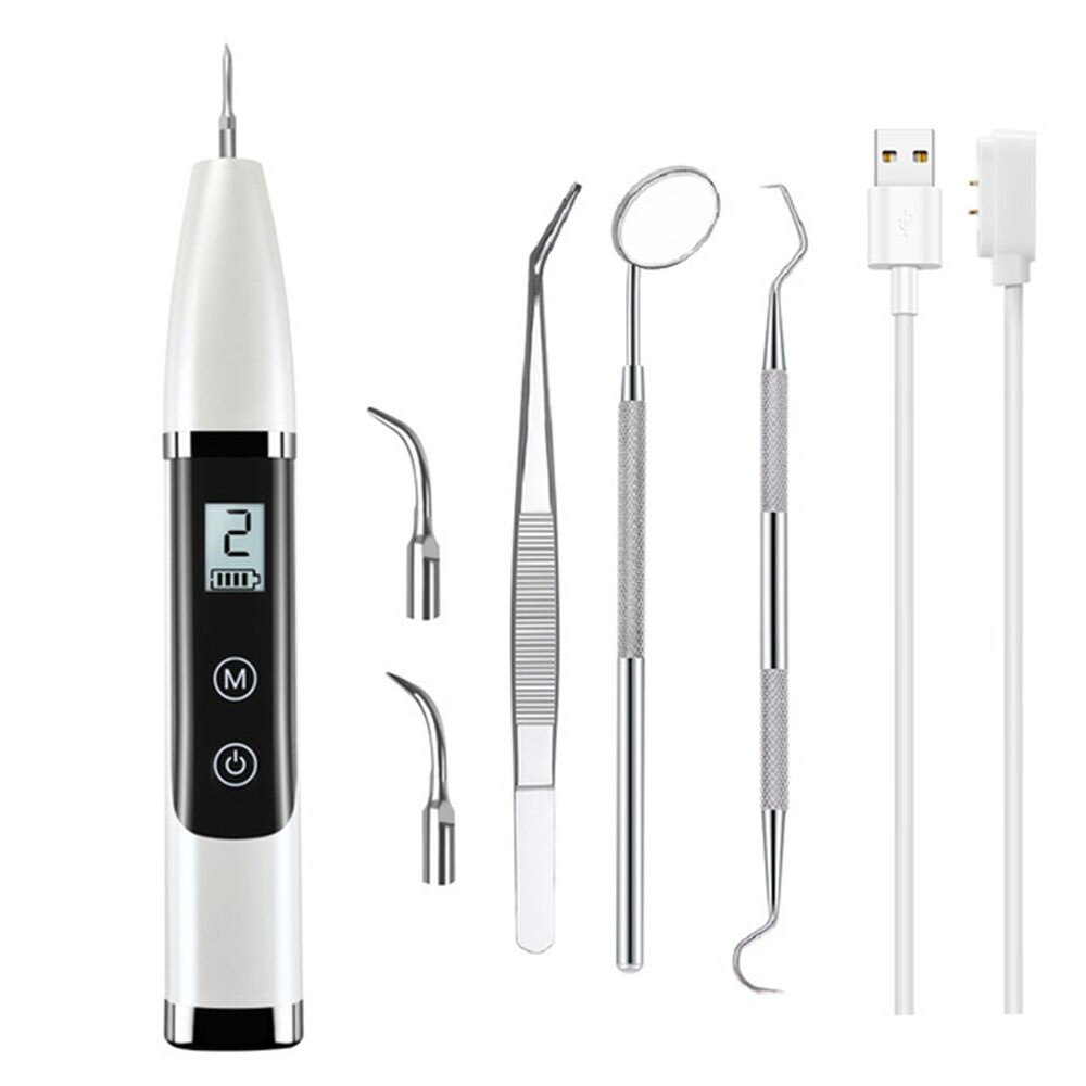 Détartreur électrique portable, anti-taches de fumée, pour la maison, ultrasonique, combat les plaques dentaires, pour des dents blanches: Touch screenB