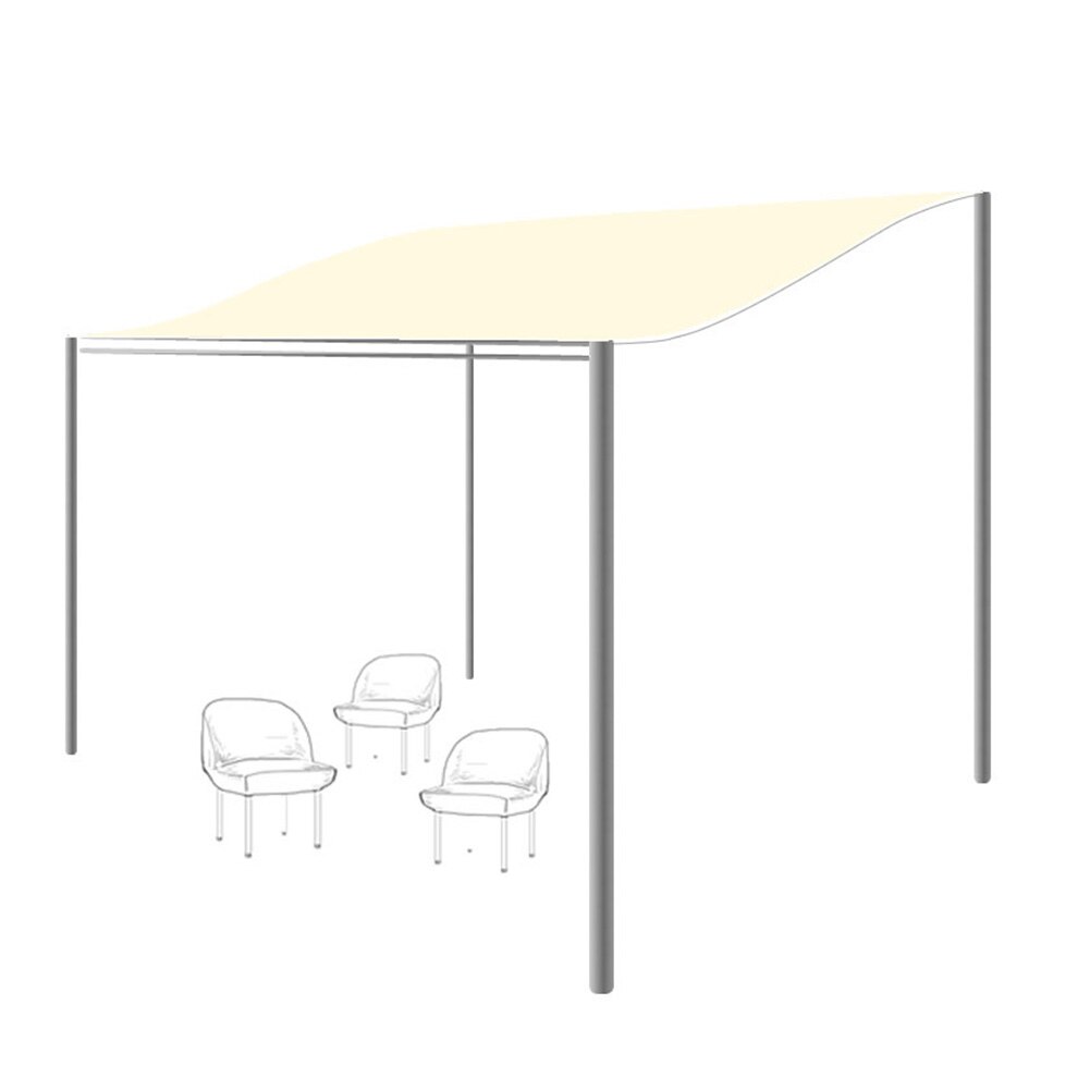 Baggård slidstærk uv blok udendørs terrasse solskærm sejl have skygge vandtæt markise pergola pyntede polyester græsplæne