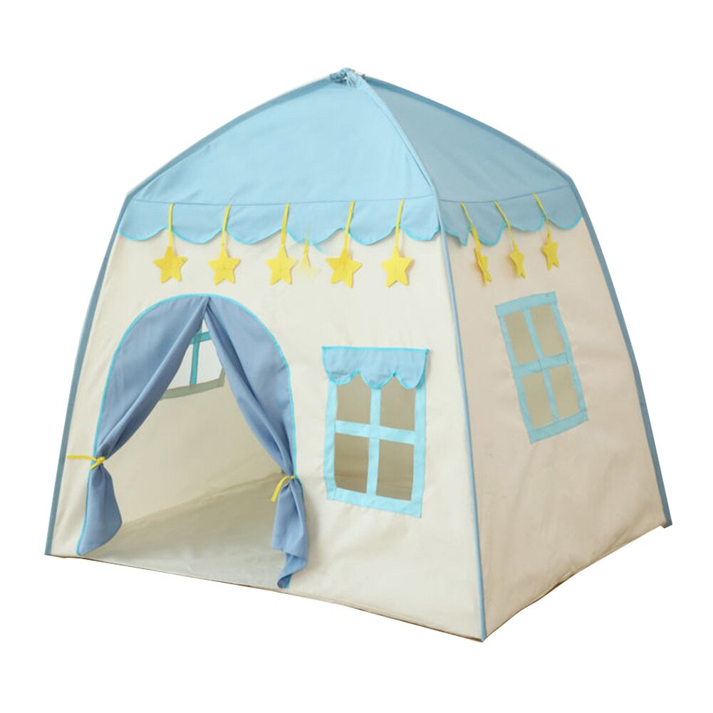 Indoor Outdoor Polyester Mooie Play Tent Draagbare Kinderen Speelhuisje Kinderen Verbeelding Spel Grote Prinses Kasteel: Blauw