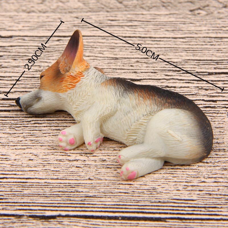 Söpö nukkuva jääkaappimagneetit eläin uninen sarja kawaii corgi koirat shiba inu pvc hahmot lelut koriste jääkaappi tahna