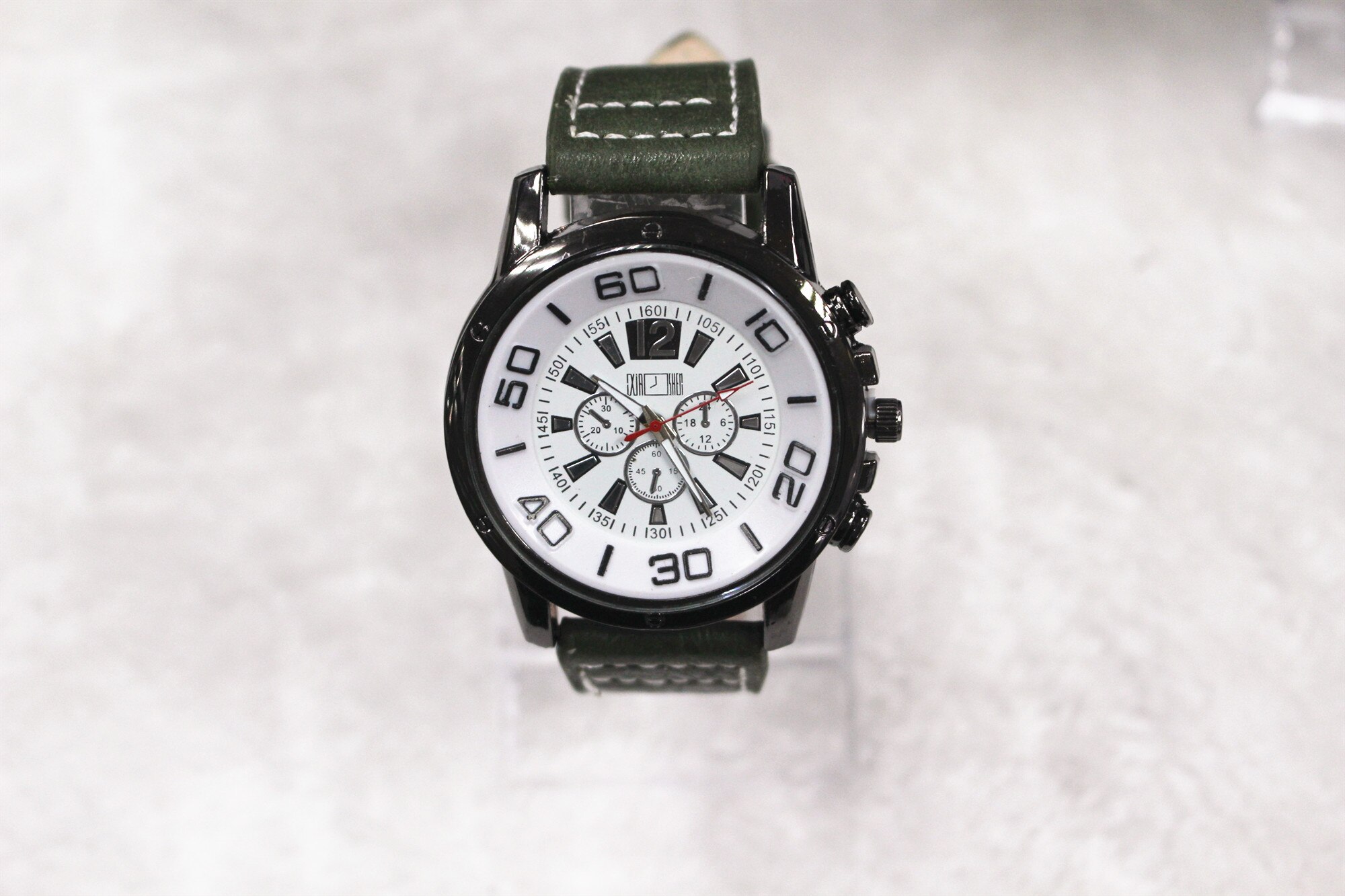 2020Fashion casual men's big dial quartz watch Year часы мужские reloj: green