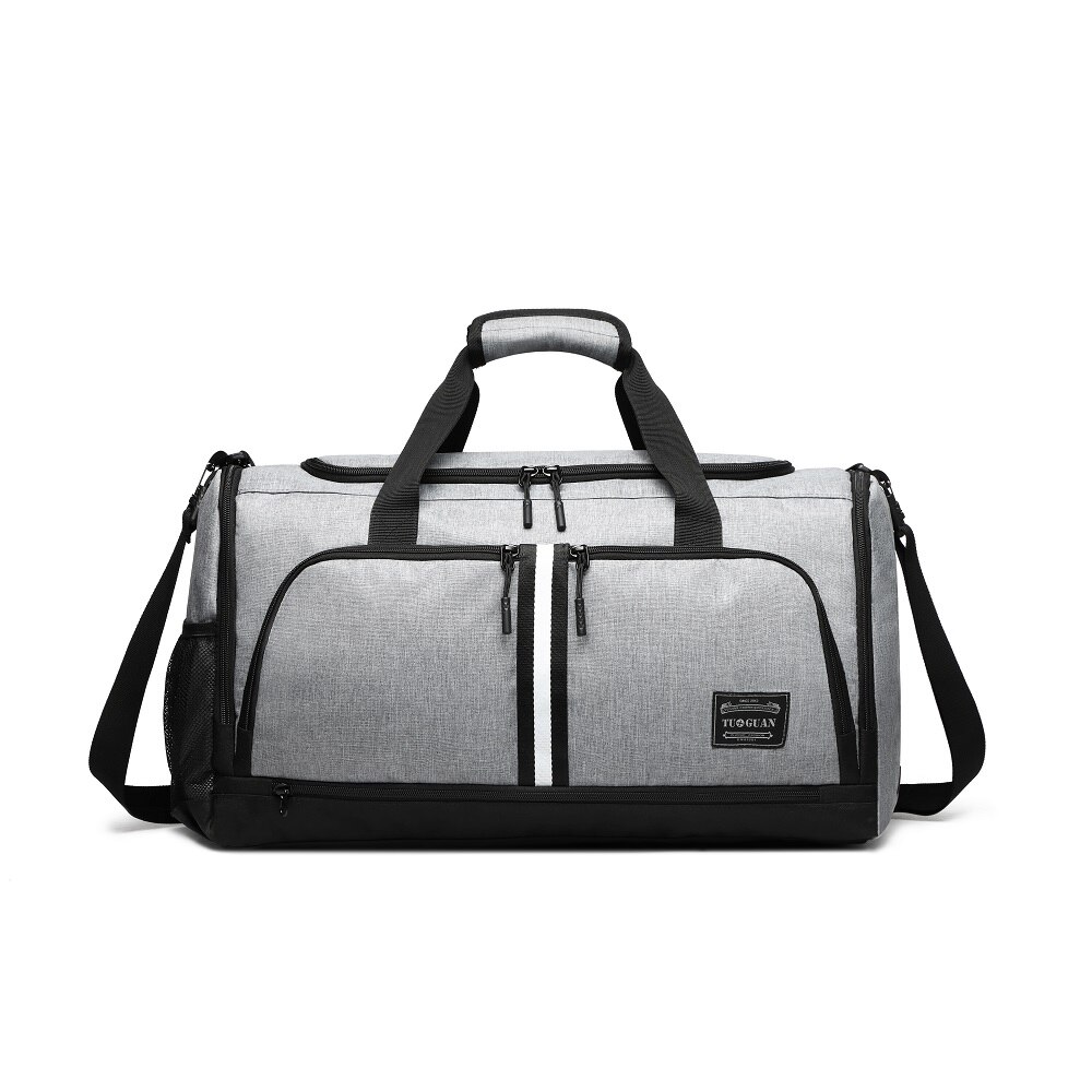 Brand Men&#39;s Travel Bag Handbags Waterproof Oxford Large Capacity Duffle Bag Multifunctional Crossbody Bags with Shoes Pouch: Dark Grey