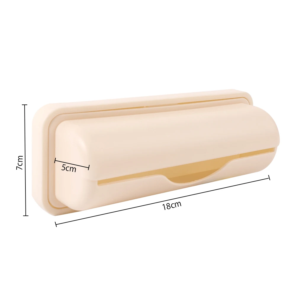 Vuilniszak Opbergdoos Vershoudfolie Container Wandmontage Vuilniszakken Houder Keuken Plastic Zakken Dispenser Badkamer Organisatie: Groen & Oranje