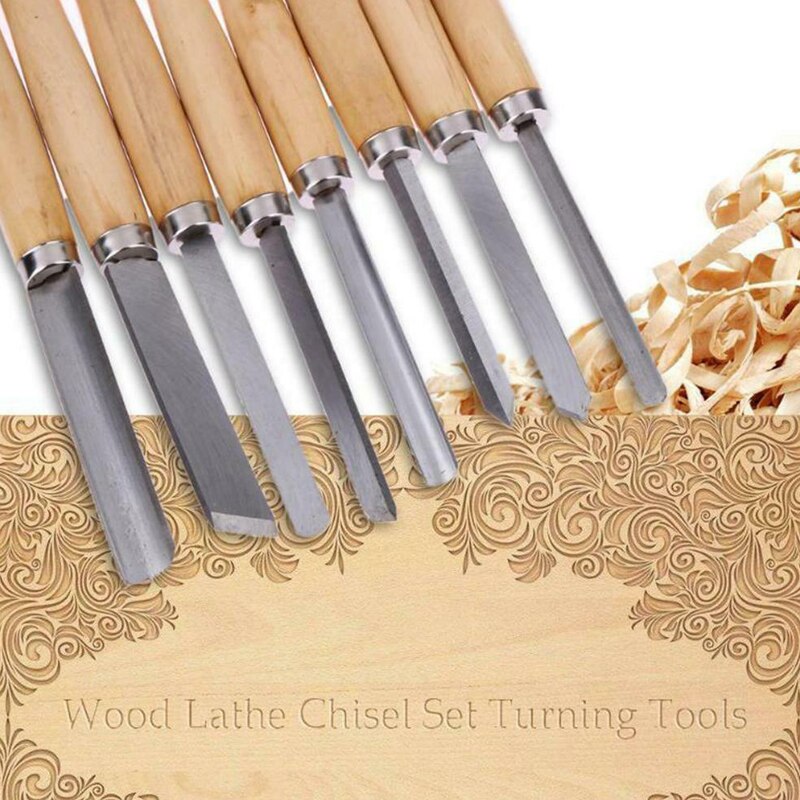 8/10/12pcs Carving Tools Kit Woodworking Hand Tools Gouge Lathe Chisel Woodworking Wood Carving Turning Tools Kit