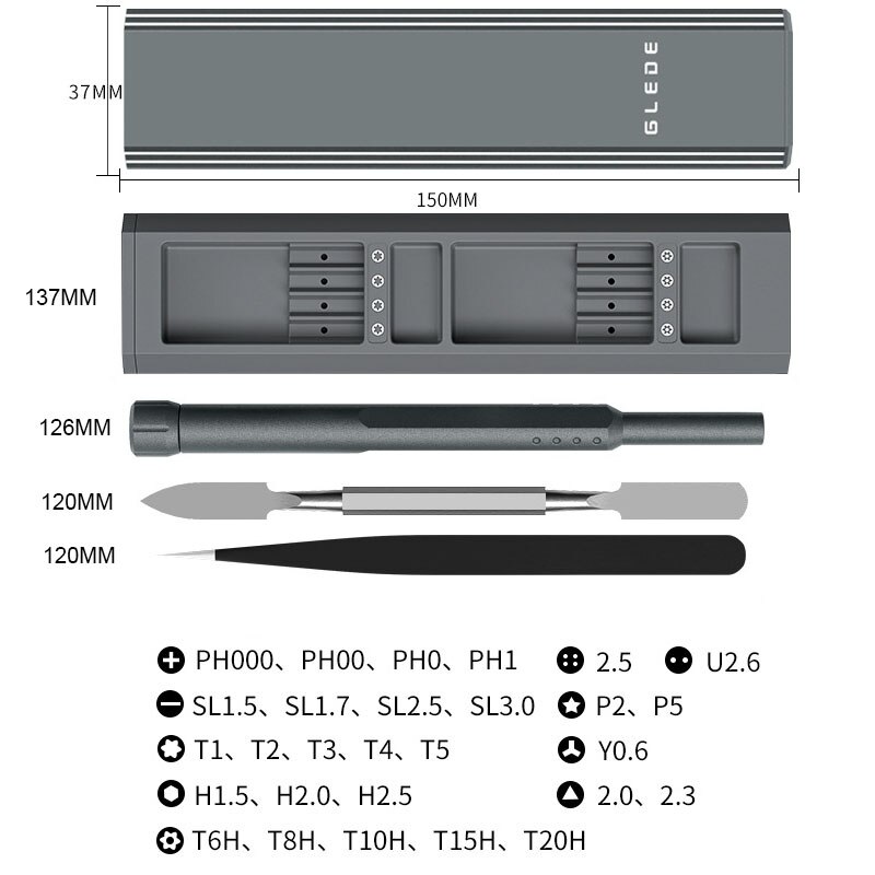 30 In 1 Professionele Complete Tool Kit Multifunctionele Magnetische Schroevendraaier Set Kit Upgrade Voor Gsm Pc Smartwatch Reparatie