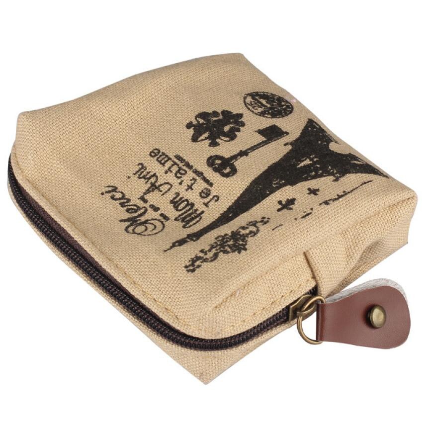 Monederos de lona con memoria de París para mujer, monedero femenino,
