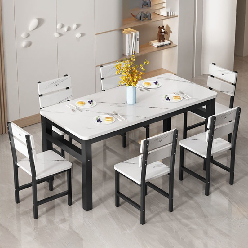 Esstisch mit Stuhl, 1-Tisch, schlicht und , Ich bin modernen Marmor, Heimtisch, Restaurant-Ess-einstellen