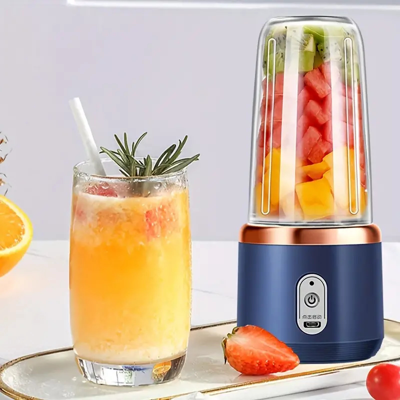Draagbare elektrische sapcentrifuge Mini Home Mixer Multifunctionele fruit- en groentemixer USB-opladen Sapbeker Sapgereedschap