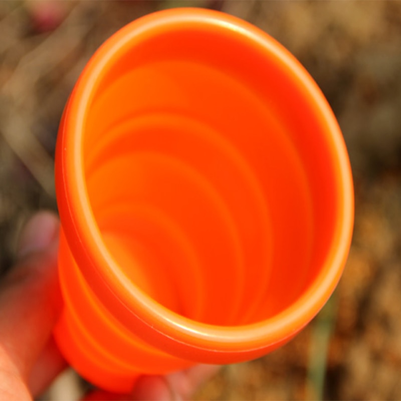 Camping silikon vikmugg bärbar utomhus camping porslin kopp flaska eld lönn fmp -319 200ml 44g