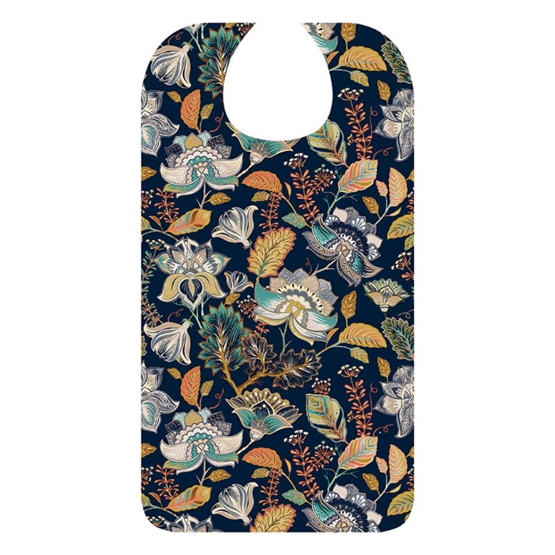 Reutilizável à prova dreágua adulto elder mealtime bib vestuário derramamento protetor de ajuda à deficiência avental floral flores impressão: 6