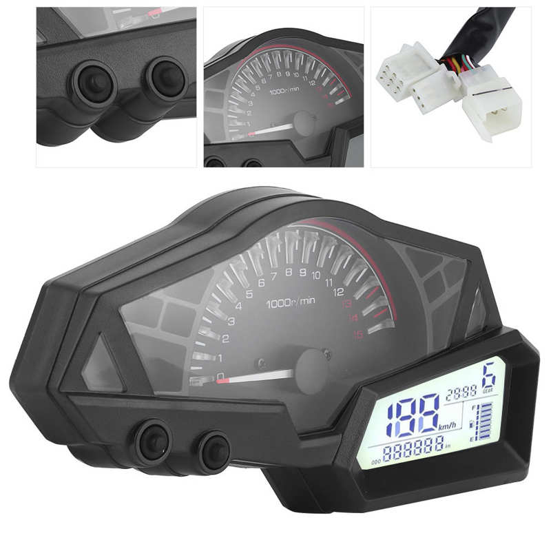 LCD Motorcycle Odometer Speed Fuel Gauge 15000RPM Fit for KAWASAKI NINJA 300/EX300/300SE