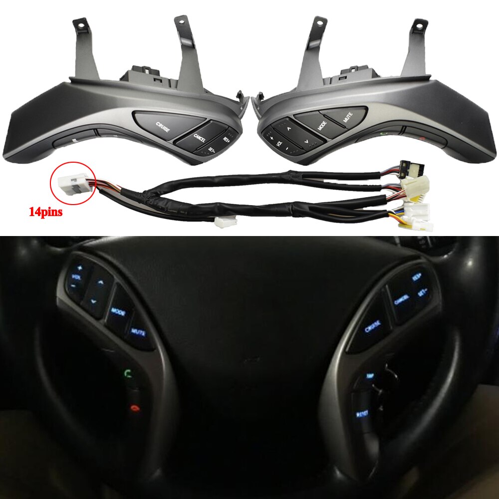 Auto Stuurwiel Knop Voor Hyundai Elantra Jaar I30 Audio Telefoon Bluetooth Cruise Control Auto Schakelaars