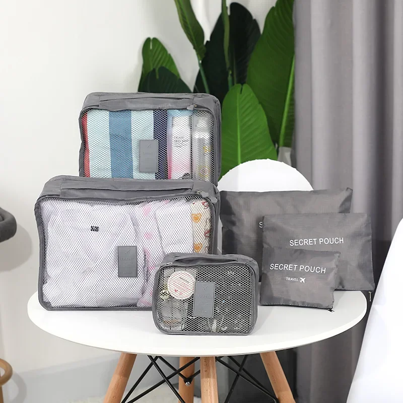 6/1Pc Travel Clothes Storage Waterproof Bags Portable Luggage Organizer Pouch Packing Cube 9 Colors Local Stock