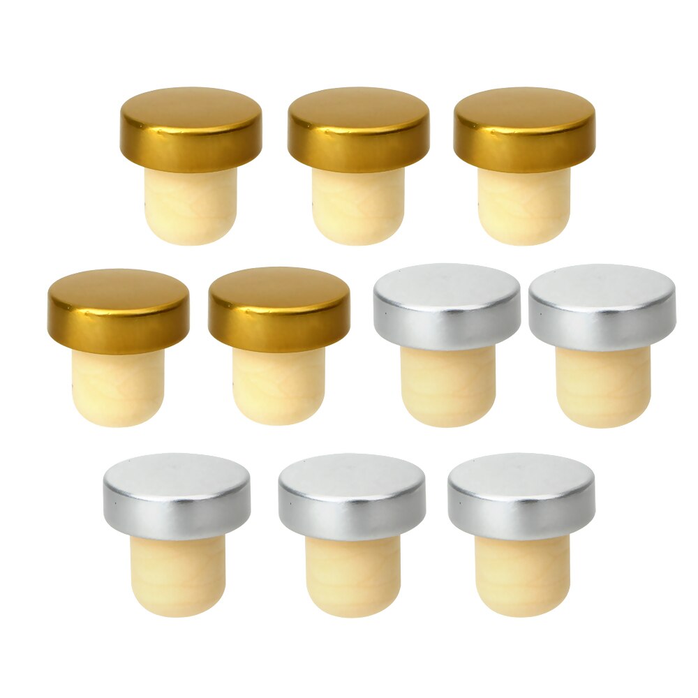 Tapón de corcho de goma en forma de T para vino, tapa de botella, suministros de barra de cocina, herramientas de Bar, tapón de sellado de botella, 5 unids/lote
