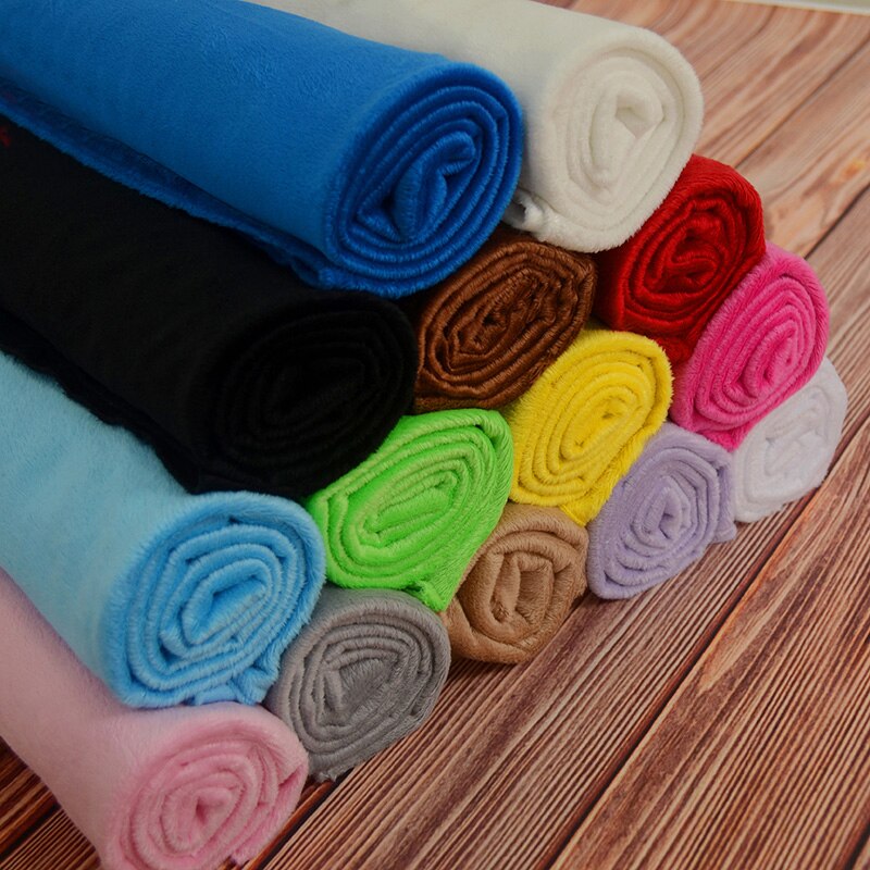 Tissu Velboa brossé en Polyester Super doux, boucle en tricot velours, peluche court pour jouet