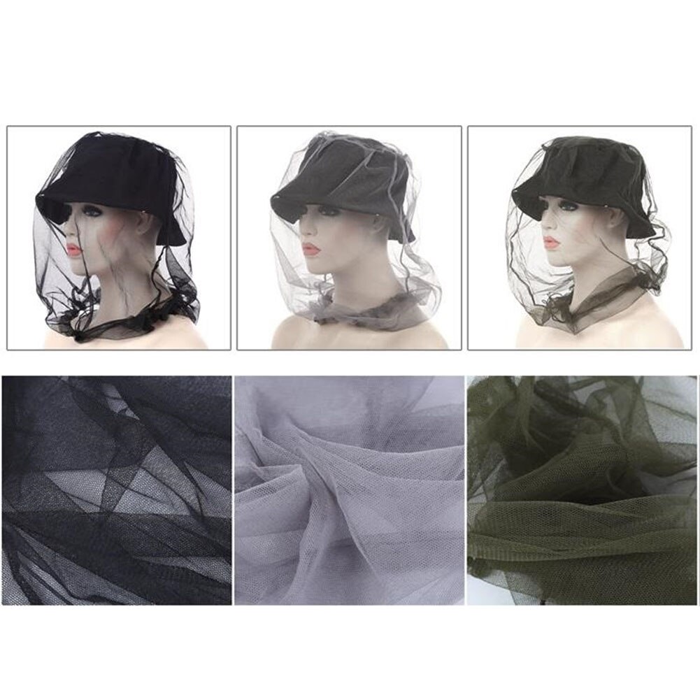 Outdoor Fishing Cap Midge Mosquito Insect Bee Bug Hat Brathable UV Mesh Head Net Face Protector Travel Camping Cap Hats