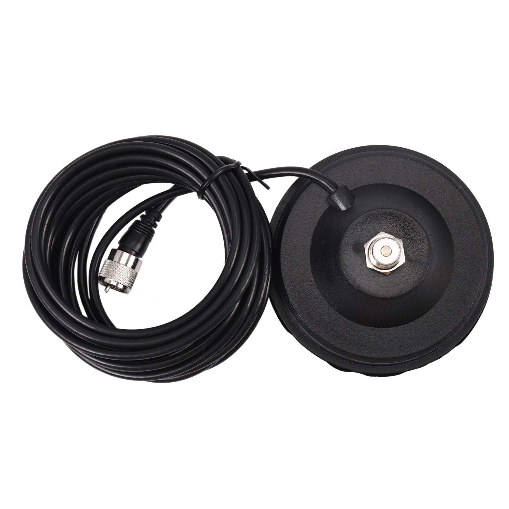 UHF PL259 Port Connectors 5M Feeder Cable +13cm Magnet Mount Bracket for Car Radio Amateur Ham CB Two Way Radio Antenna Base