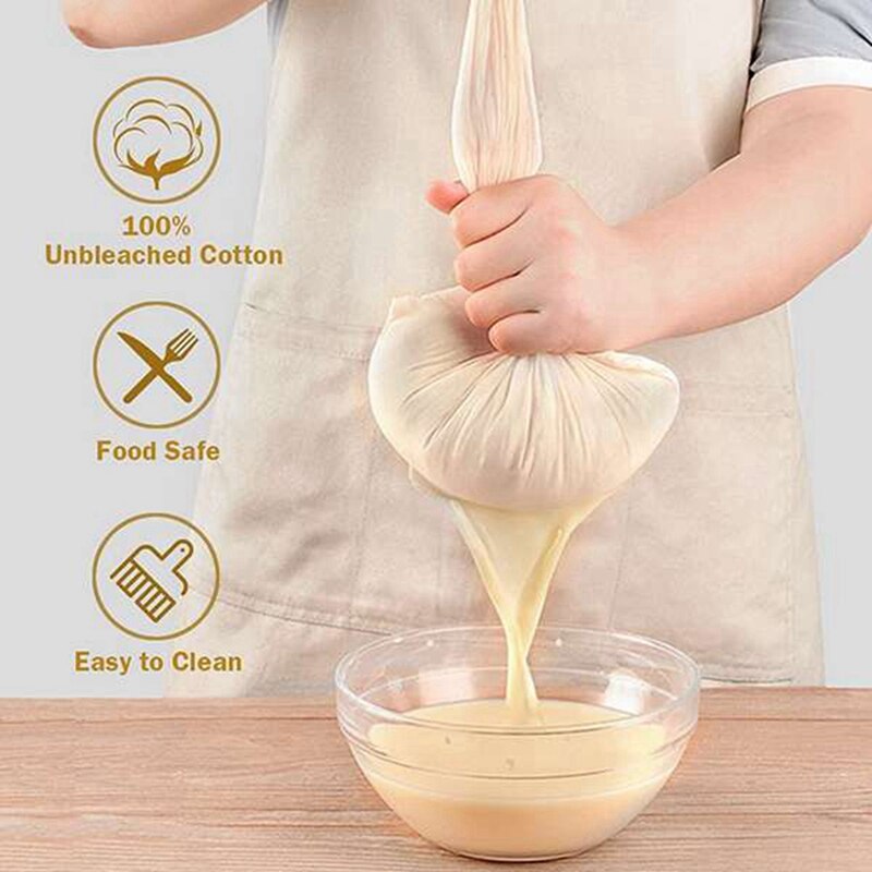 Mousseline Doeken Voor Koken, Ongebleekt Kaas Doeken, Katoen Herbruikbare En Wasbaar Kaas Doeken Voor Uitpersen