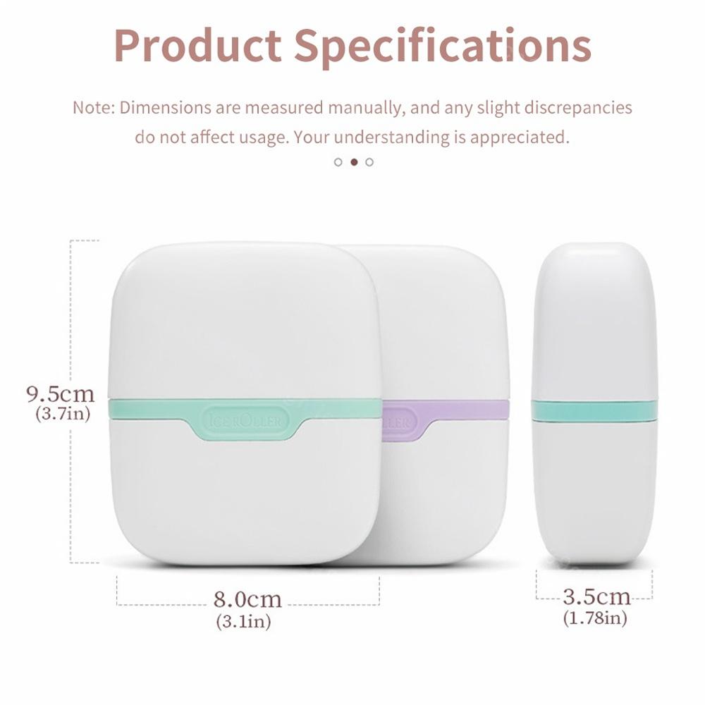 Tweekoppige gezichtsijsroller, gebruikt voor gezichts- en hoofdmassage, gemaakt van harsmateriaal, zonder geur en batterij