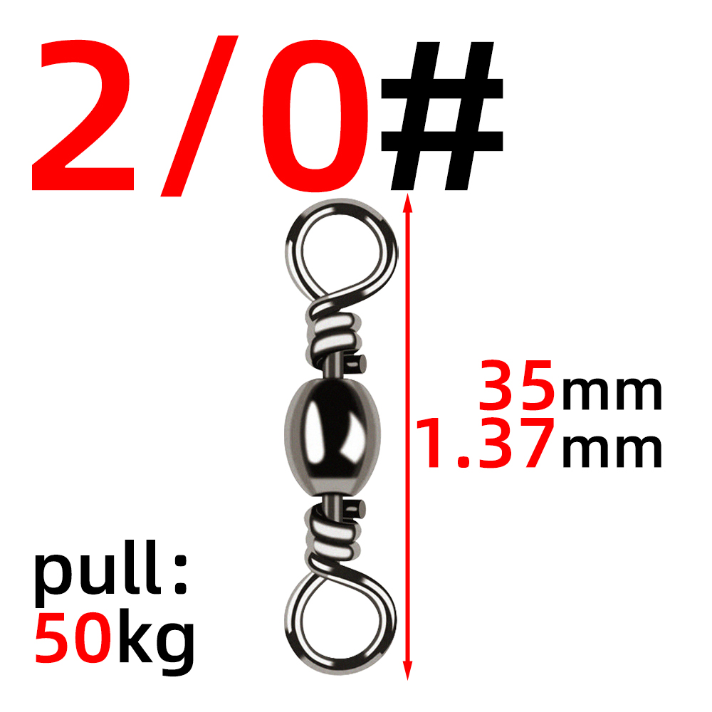 50Pcs Bottle Swivel High Speed Figure Eight Ring 8 Figure Ring Connector Fishing Gear Accessories: Orange