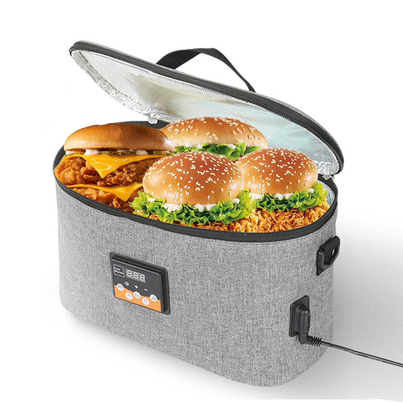Draagbare Oven 12V Auto Voedsel Warmer Digitale Babyvoeding Heater 8L Elektrische Auto Verwarming Lunchbox Voor Road Trip camping Picknick Kantoor