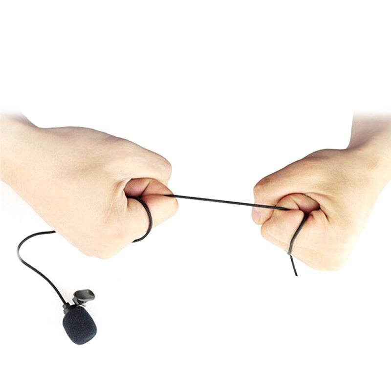 1PCS 3.5mm Clip Tie Collar Microphone For Lecture Teaching Conference Mini Microphone Headphone Lapel Lavalier Microphone Black