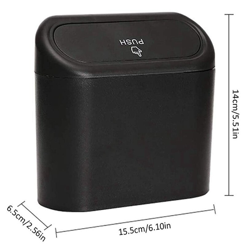 2Pcs Car Multifunctional Trash Can with Lid Car Trash Can Waterproof Portable Trailer Trash Can for Car Office Kitchen