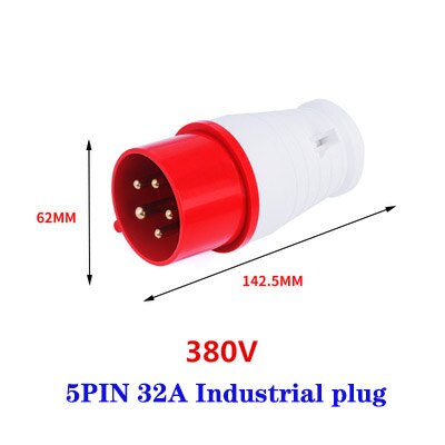 IP44 Industrial Plug and Socket Waterproof Connector 3PIN 4PIN 5PIN 16A/32A Waterproof Electrical Connection Wall Mount Socket: Type 19