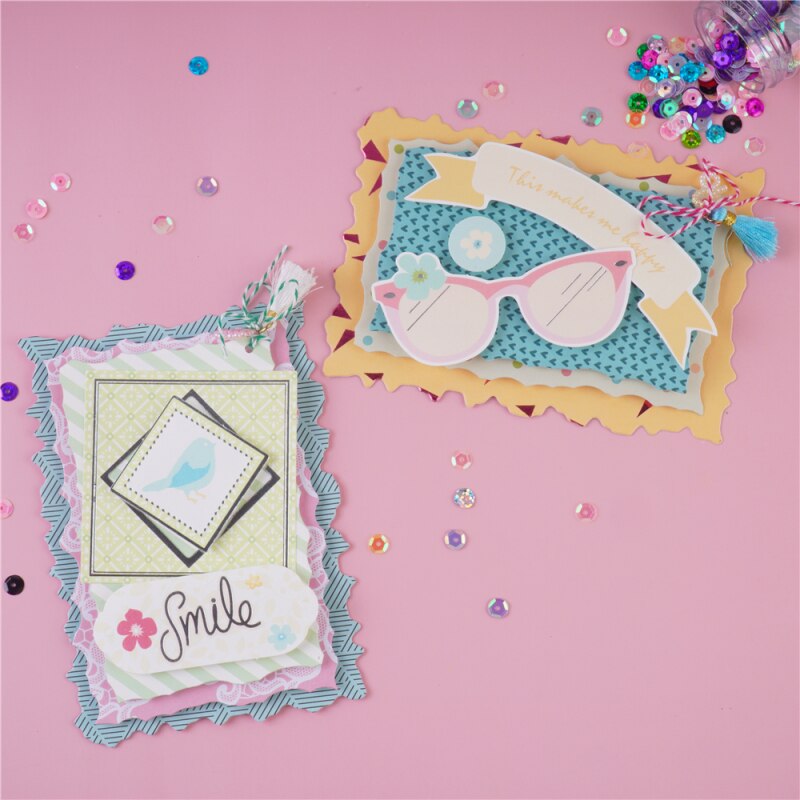 Lace Border Stencil Rectangle Frame Set Metal Cutting Dies For Scrapbooking DIY Photo Album Card Making Decorative