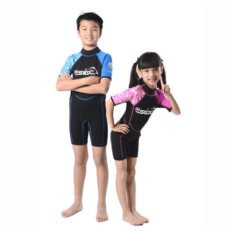 SLINX neoprene 2mm wetsuit for boy girl swimming wetsuit children diving suit shorty wetsuit kids surfing suit for child