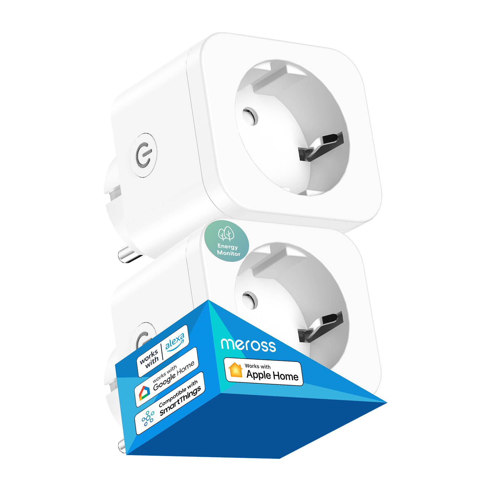 Meross 16A HomeKit enchufe inteligente con Monitor de energía enchufe WiFi UE Control remoto por voz compatible con asistente de Google Alexa SmartThings: Tipo 9