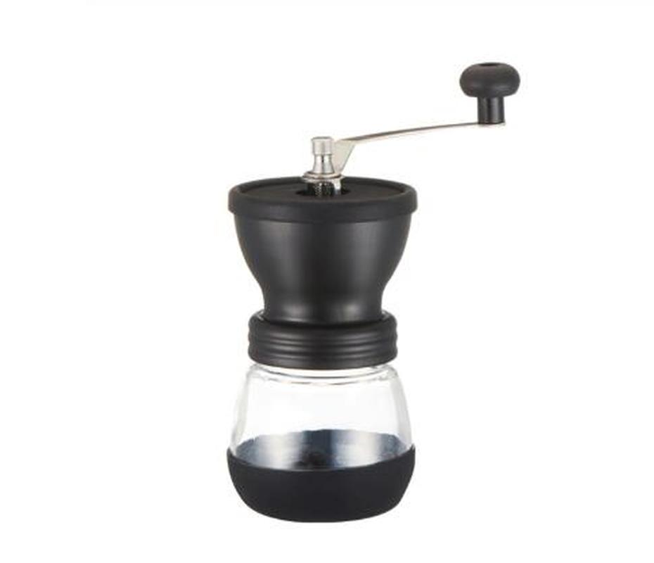 Moulin à grains de café manuel en céramique avec pot de stockage en verre fortifié: B