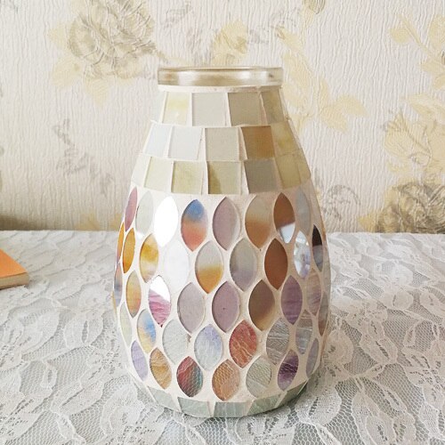 Vase miroir en mosaïque verre nordique | Ornements décoratifs de maison moderne, arrangement de fleurs, accessoires décoratifs hydroponique: A