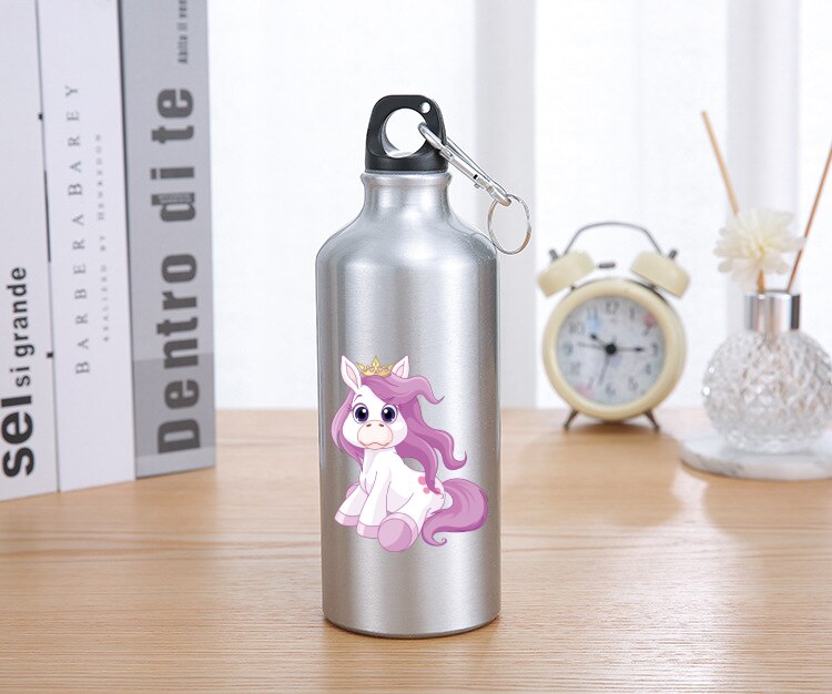 en aluminium paille bouteille d'eau mignon Animal tasse à boire Portable grande capacité pour Sport Camping randonnée tasses de mélange: SW1550