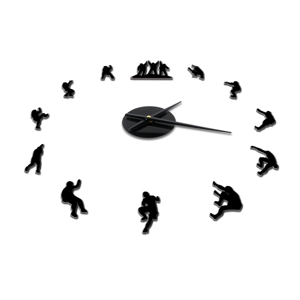Horloge murale 3D effet miroir d&#39;escalade, de Sport d&#39;escalade, grande horloge murale suspendue, pour lui