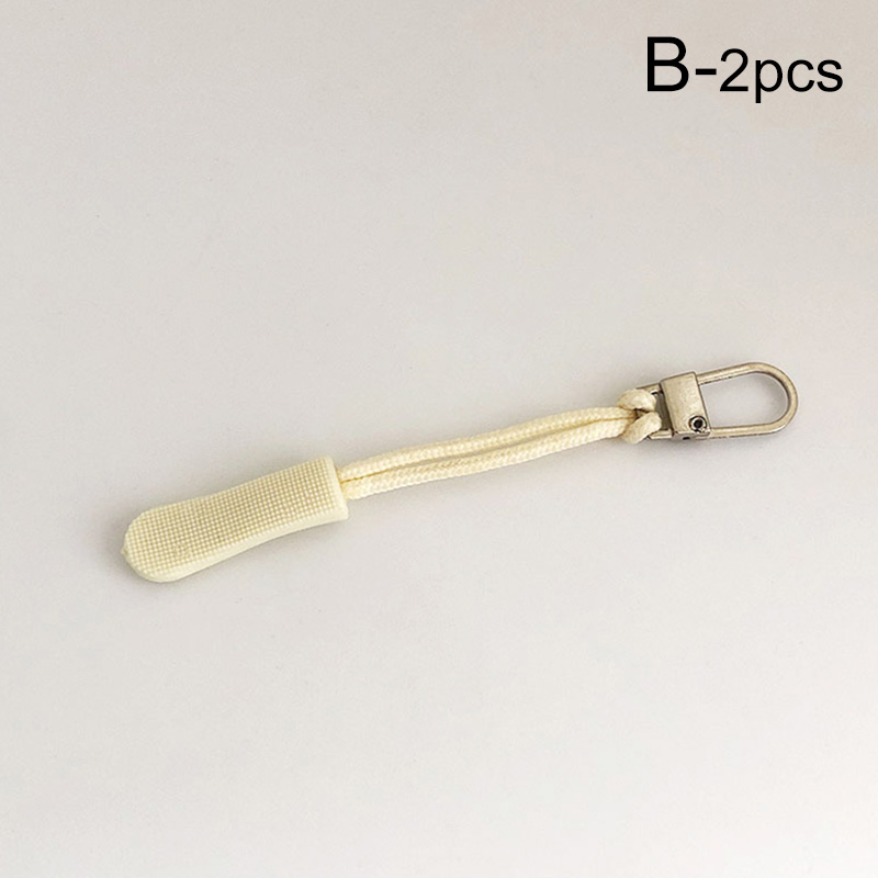 Tirette de fermeture éclair, 2 pièces, attache-étiquette de corde, Clip de remplacement, boucle cassée, sac de voyage, valise, sac à dos de tente: B