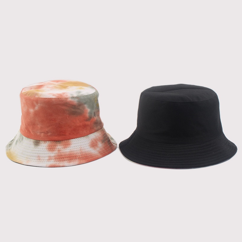 Harajuku tie-dye reversibel spand hat sommer sol hatte til kvinder mænd fiskeri hat graffiti hip hop spand cap: 1o