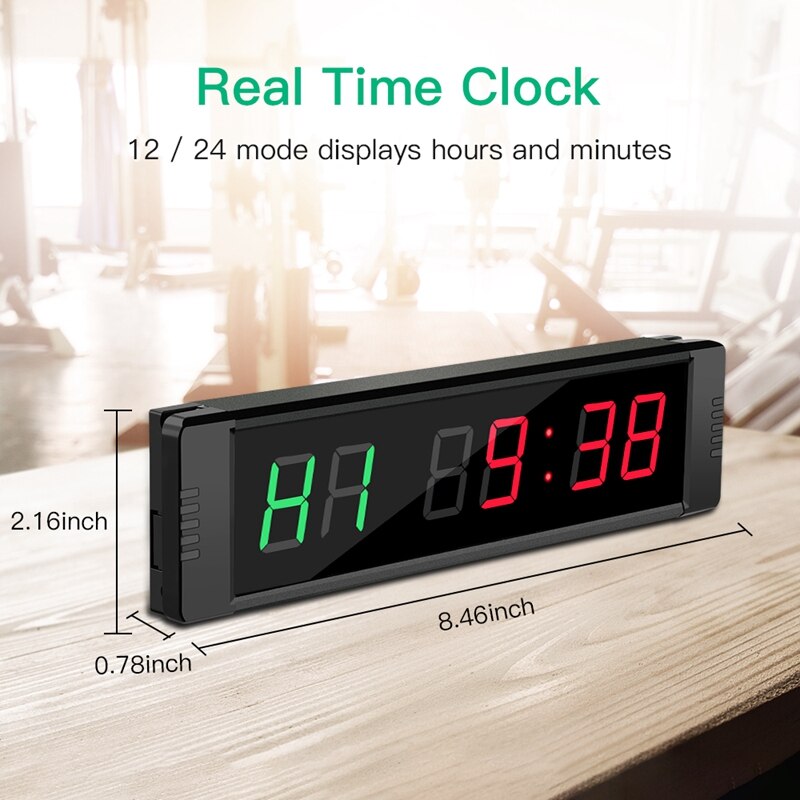 Minuterie d&#39;intervalle LED Programmable, horloge, chronomètre de sport pour Fitness, prise ue