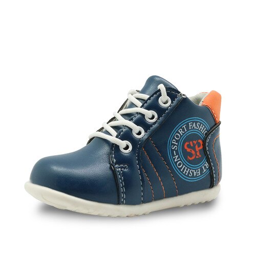 Apakowa Lente Herfst Laarzen Jongens Meisjes Pu Lederen Unisex Kids Schoenen 3 Snoep Kleuren Lace Up Martin Enkellaarsjes Voor kinderen Schoenen: blue / 5