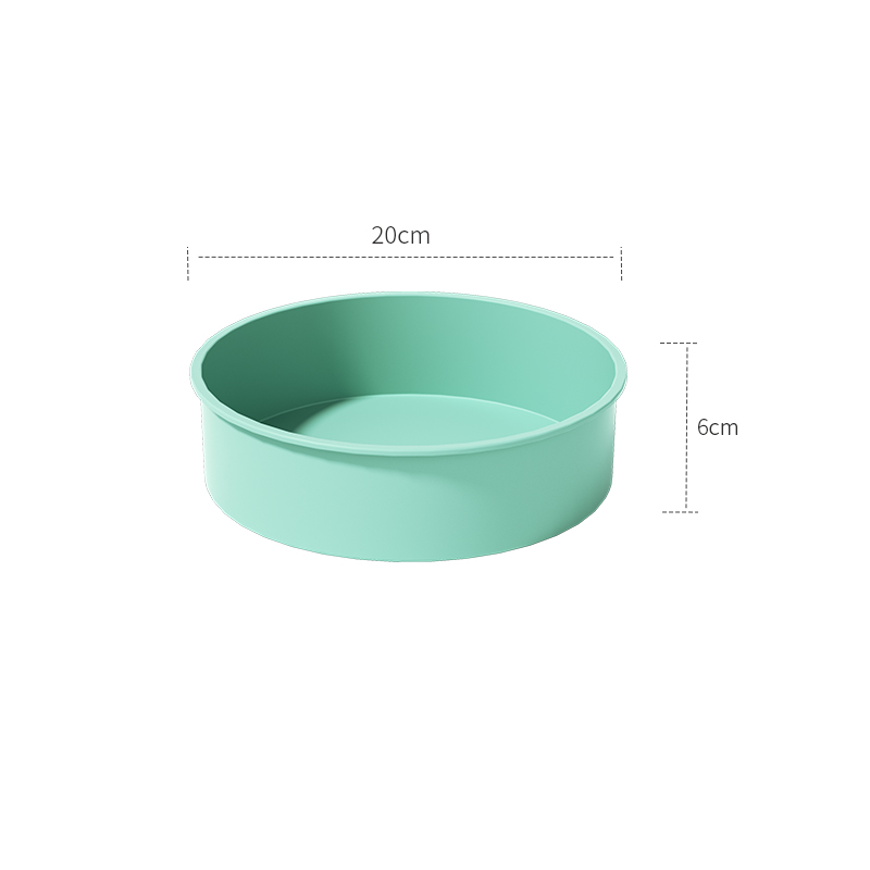 Runde Kuchenform – Silikon-Kuchenform zum Backen, antihaftbeschichtete Backform für Schichtkuchen, Käsekuchen und Schokoladenkuchen – 4" 6&q: Schwarz